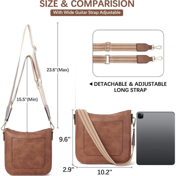 Fashionable Vegan Leather Crossbody Bag for Women - Versatile Style and Comfort - Picture 4 of 8